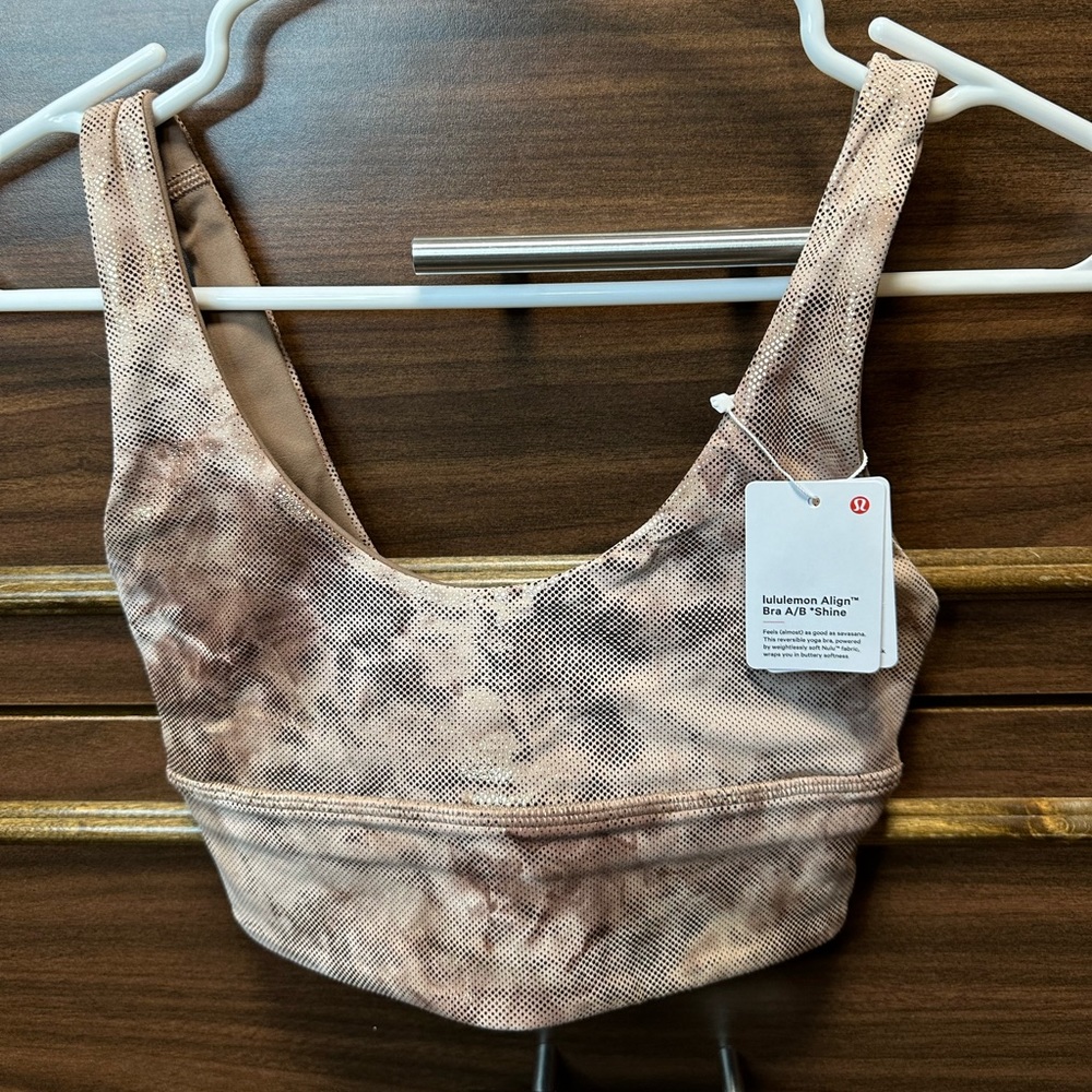 NWT Lululemon Align Bra Shine *Light Support, A/B Cup Size 2
